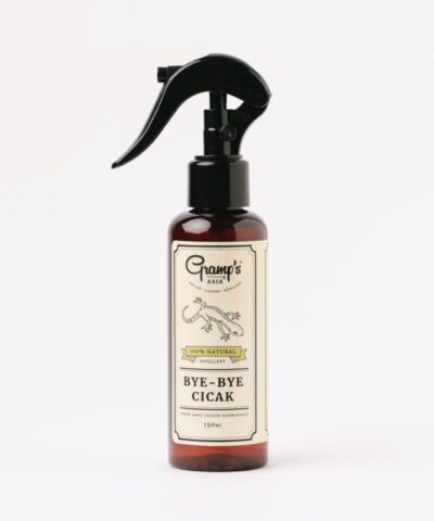<strong>BYE-BYE CICAK</strong><br>House Gecko Repellent<br><div style="font-size:30px;">150<a style="font-size:15px;">ml</a></div>